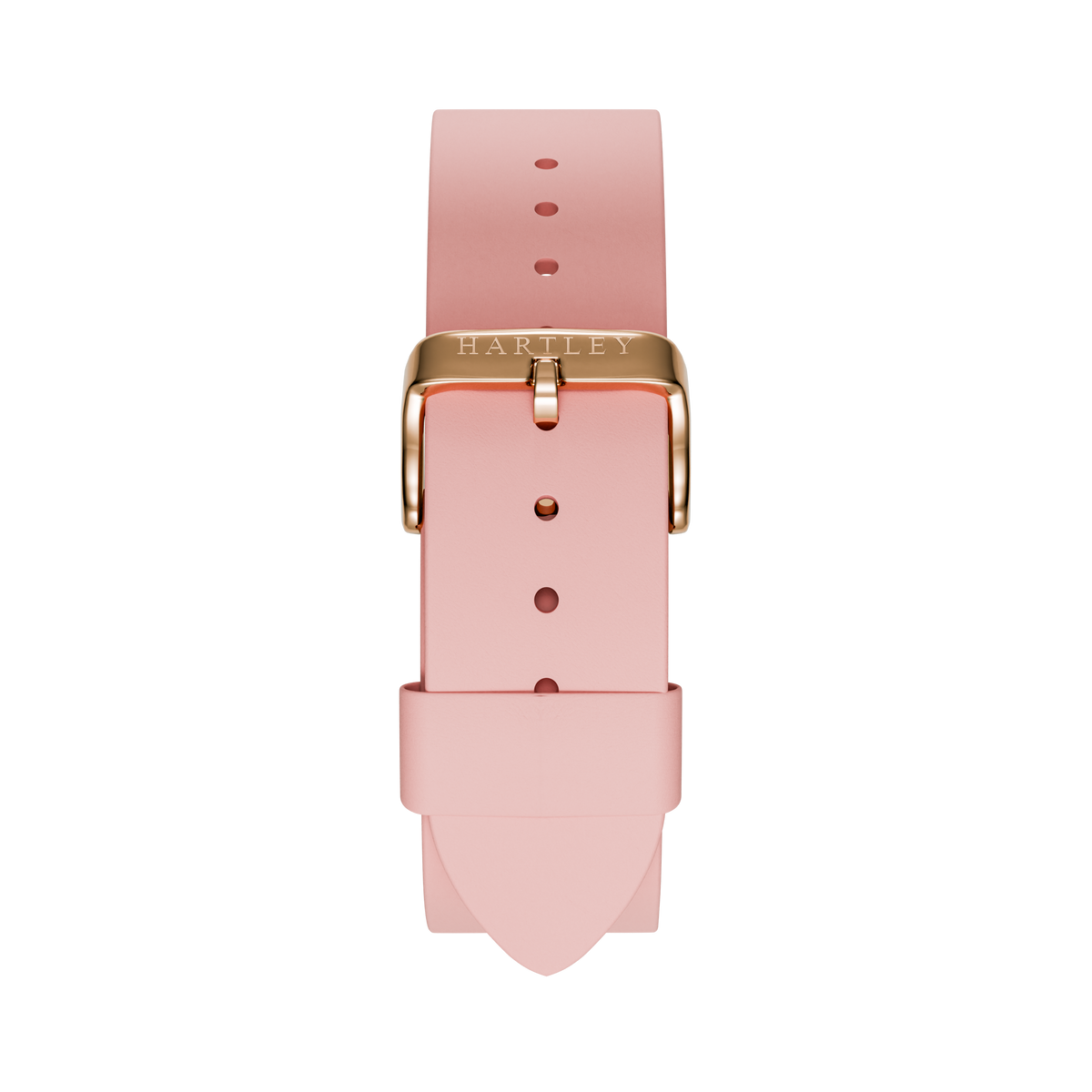 PINK LEATHER STRAP WITH ROSE GOLD BUCKLE